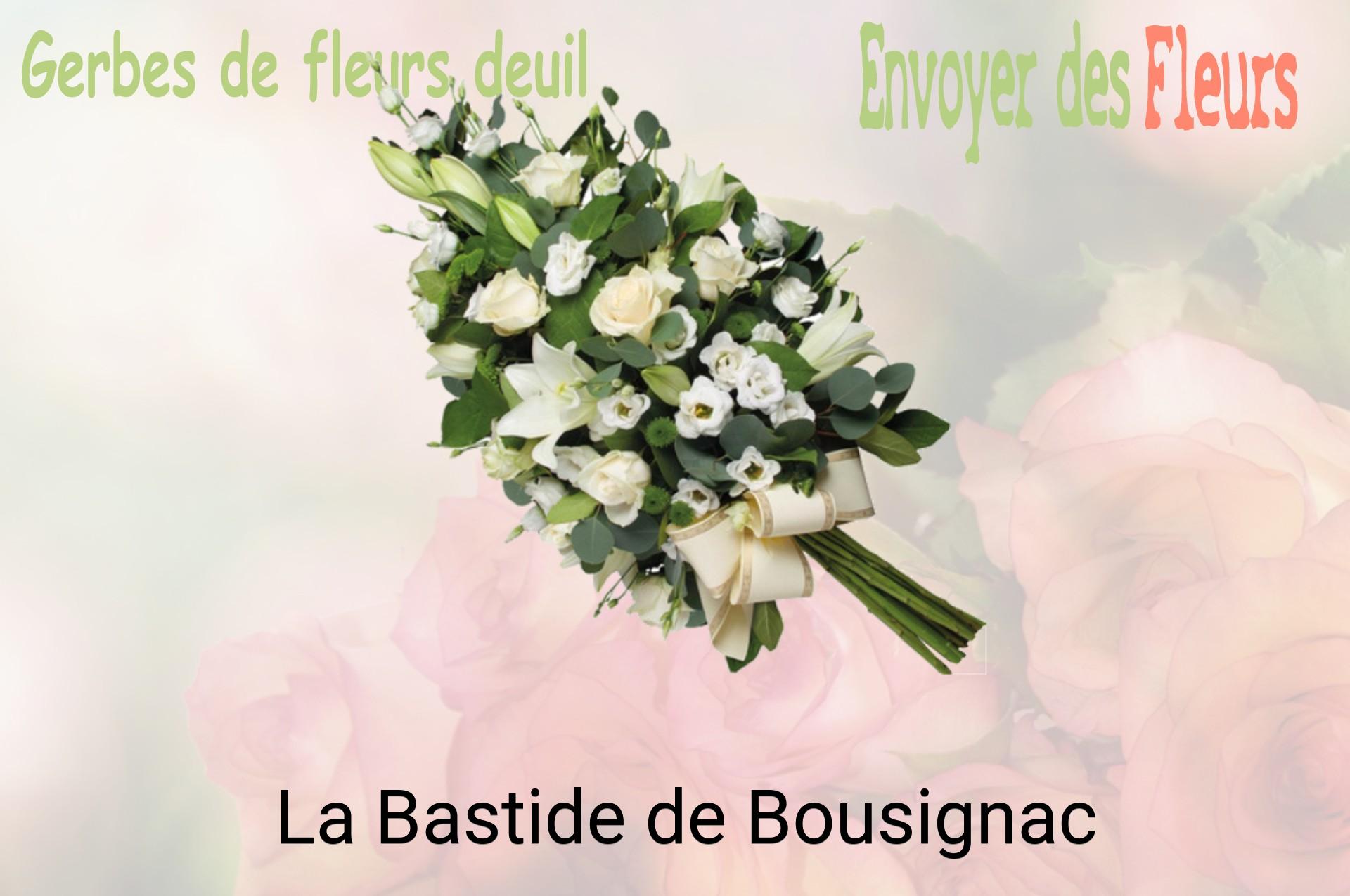 Gerbe de fleurs de deuil livrée à La Bastide-de-Bousignac